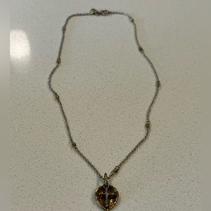 Silver and gold cross necklace